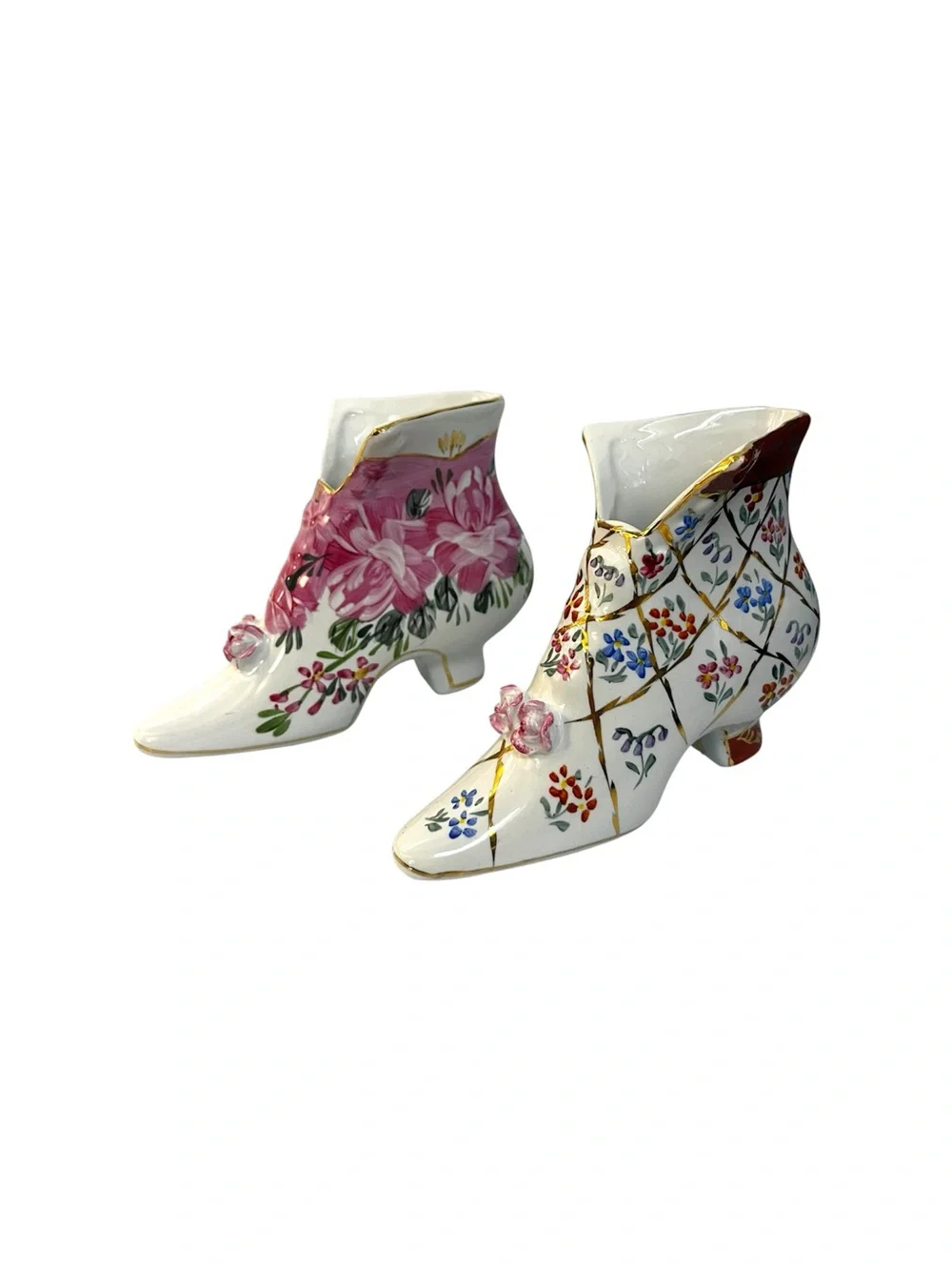 Pair Of Formalities by Baum Bros. Hand Painted Collectible Porcelain Heels